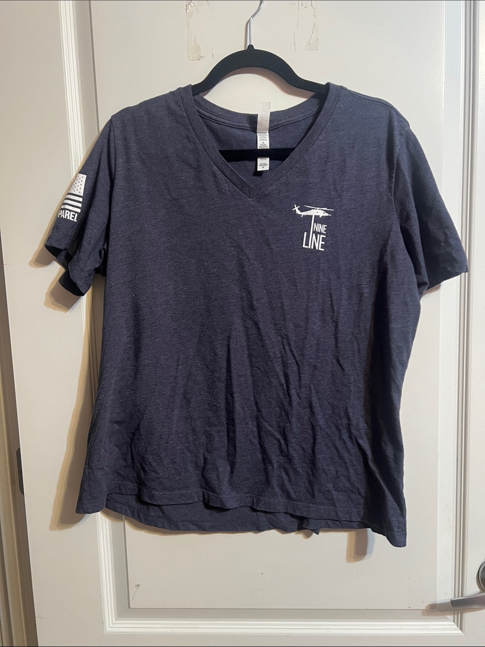 Nine Line Women's V-Neck Short Sleeve Tee in Navy